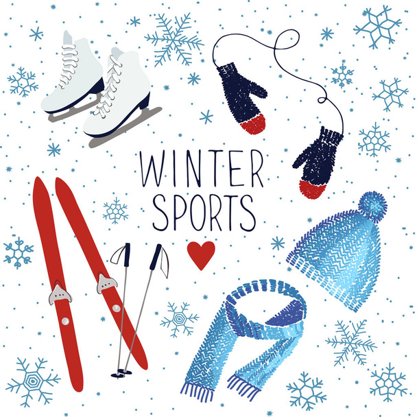 invierno deporte al aire libre
 - Vector, Imagen