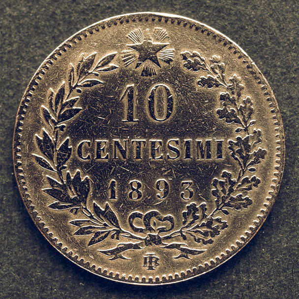 Vintage ιταλική κέρμα - Φωτογραφία, εικόνα