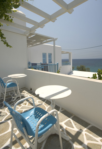 Vista mare dall'appartamento isola greca
 - Foto, immagini