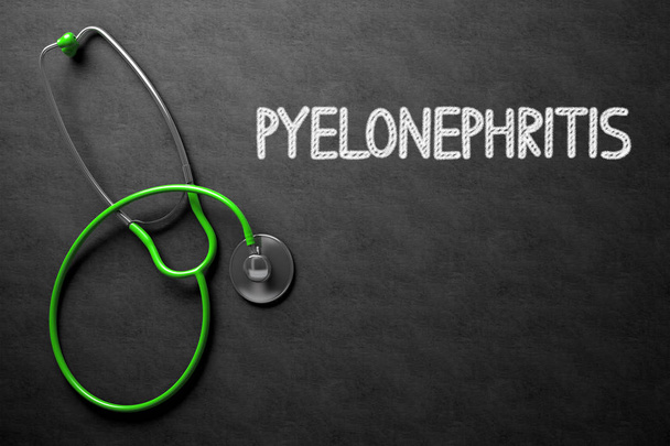 Palatábla Pyelonephritis koncepció. 3D-s illusztráció. - Fotó, kép