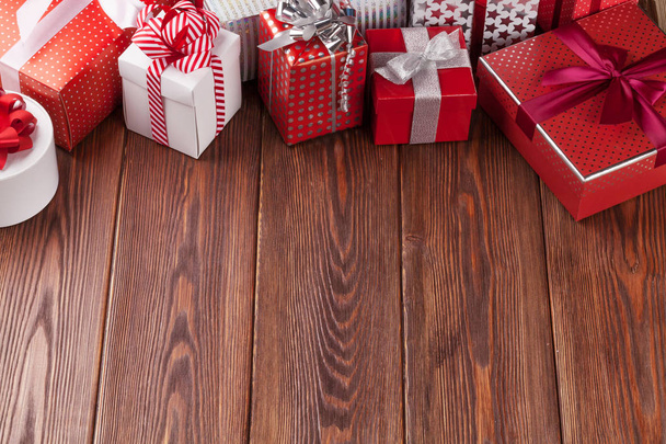 Gift boxes on wooden table - Photo, Image