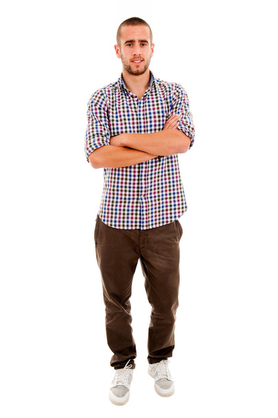 young casual man full body in a white background - Fotografie, Obrázek