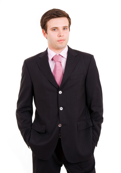young business man portrait isolated on white - Φωτογραφία, εικόνα