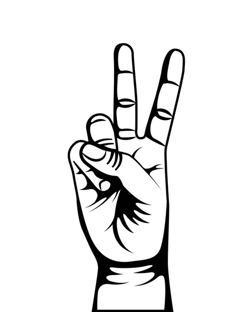 Kézjelre emberi szimbólum izolált - Vektor, kép