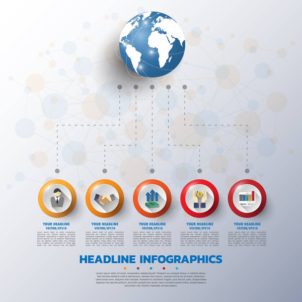 3d business concept timeline. Infograph template,  - Vettoriali, immagini