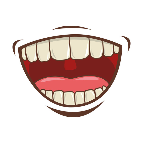 Icona cartone animato bocca - Vettoriali, immagini