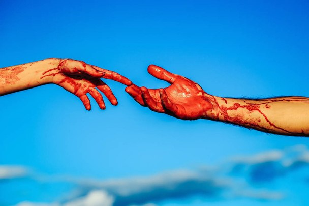 bloody zombie hands - Fotó, kép