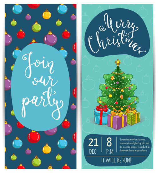 Bright Promotion Flyer for Club Christmas Party - Vector, Image