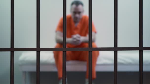 man inmate in prison - Footage, Video
