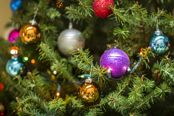 Christmas background with decoration details. - Foto, Imagen