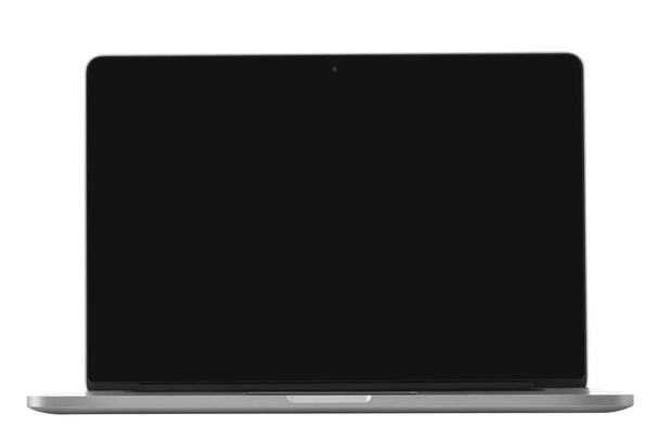 Laptop isolado no branco com tela em branco e caminho de recorte
 - Foto, Imagem