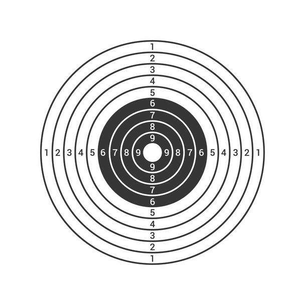 Shooting Target Icon Isolated on White Background. Vector - Vektor, obrázek