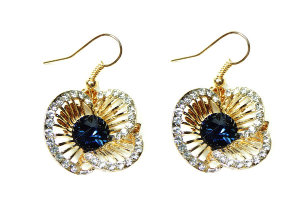 jewelry earrings with bright crystals  - Valokuva, kuva