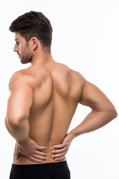 Man with back pain - Foto, Imagen