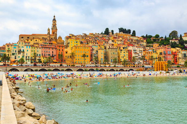 the colorful old town Menton on French Riviera
 - Фото, изображение