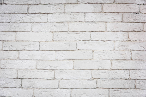White brick wall, perfect as a background - Photo, Image