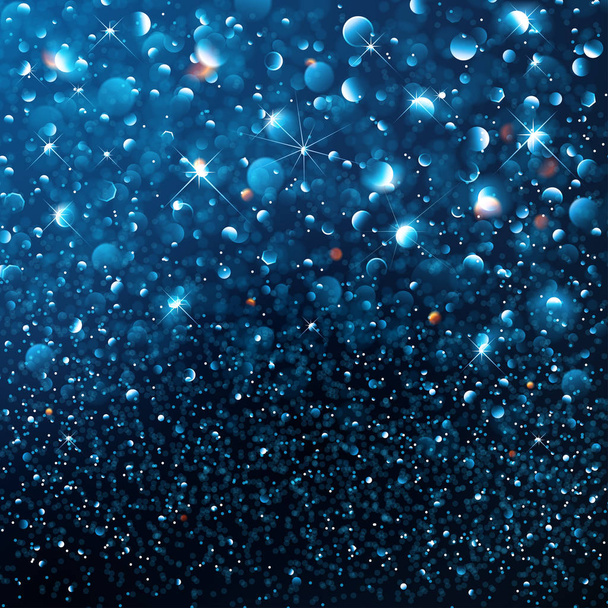 Christmas Blue Bokeh Background - Вектор,изображение