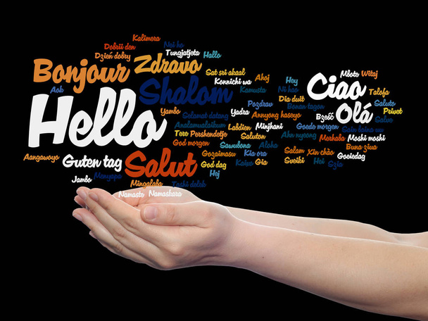  greeting international word cloud - Photo, Image
