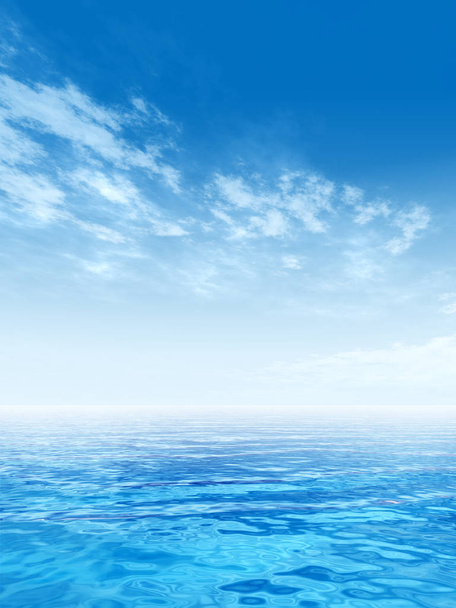  Oceaan water golven en hemel  - Foto, afbeelding