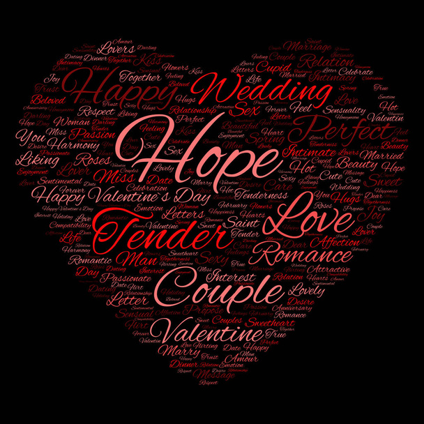  Облако слов ко Дню Святого Валентина
  - Фото, изображение