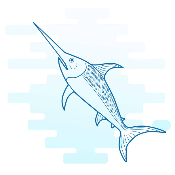 Pesce spada, cartone animato vettoriale illustrato
. - Vettoriali, immagini