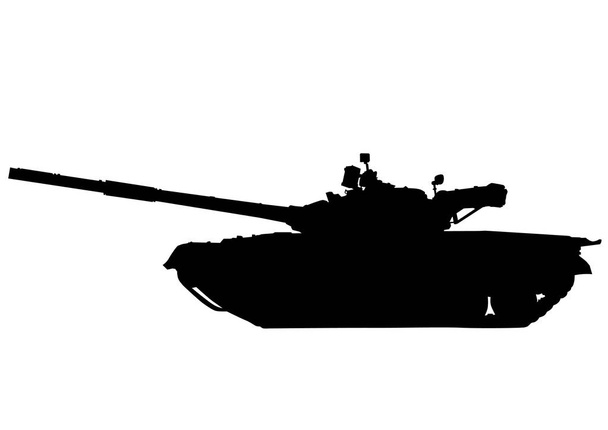 Russian tank on white - Vektori, kuva