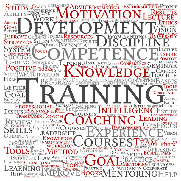  opleiding, coaching word cloud - Foto, afbeelding