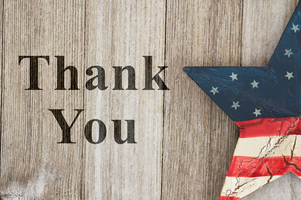 USA patriotic thank you message - Фото, зображення
