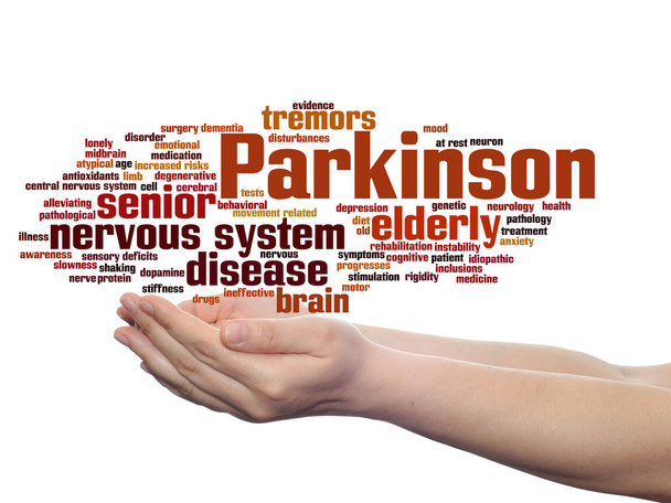 Parkinson hastalığı kelime bulutu    - Fotoğraf, Görsel