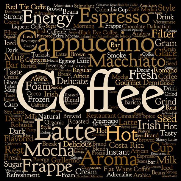 コーヒー、カプチーノの単語の雲  - 写真・画像