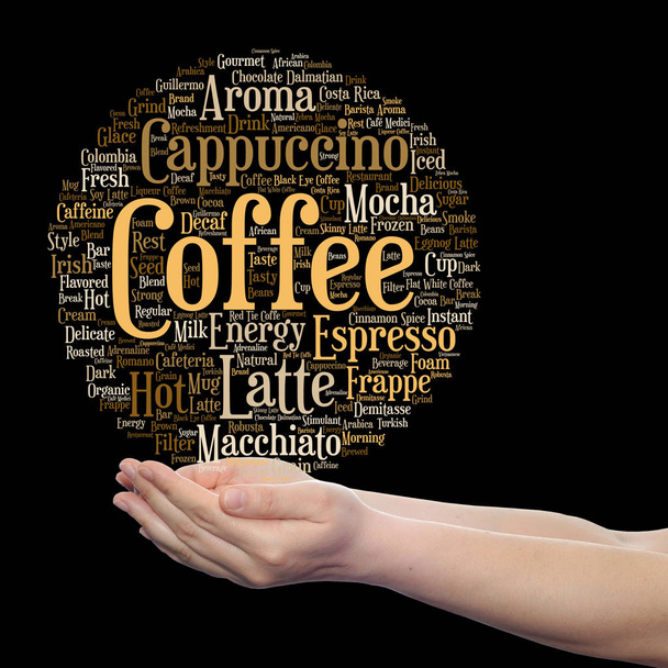 Espresso abstrakte Wortwolke  - Foto, Bild