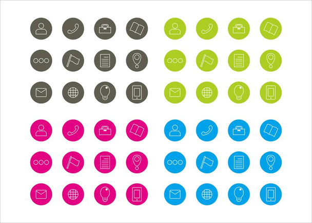 Icono de Recursos Gráficos Plantilla de círculo Vector Serie 3
 - Vector, imagen