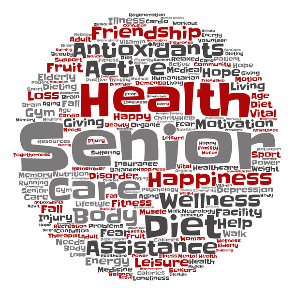  Nube de palabras de salud senior
  - Foto, Imagen