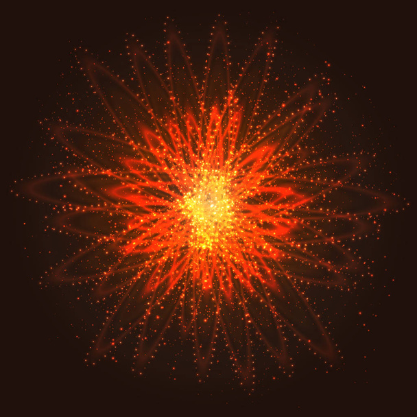 Brillante explosion cosmique stylisée abstraite
. - Vecteur, image