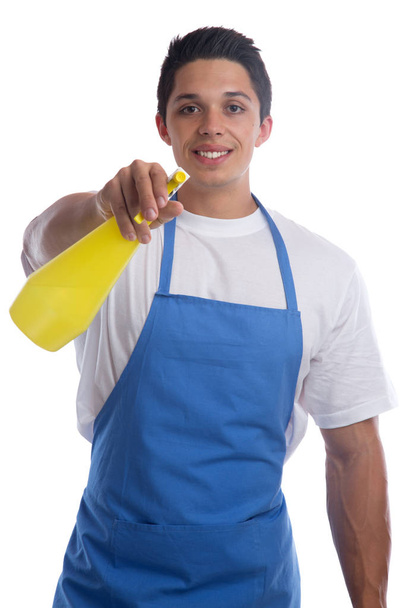 Cleaning person service cleaner housework man job occupation you - Foto, Bild
