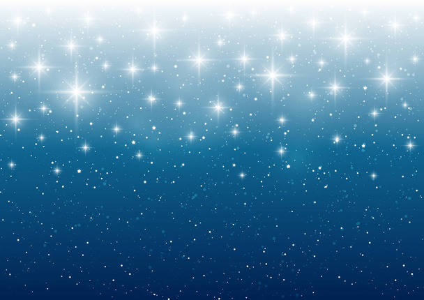 Dark blue starry sky background  - Vector, Image