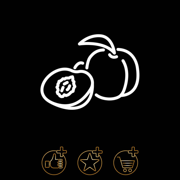 Web icono de albaricoques
 - Vector, imagen