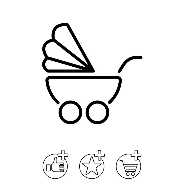 ontwerp van kinderwagen pictogram - Vector, afbeelding