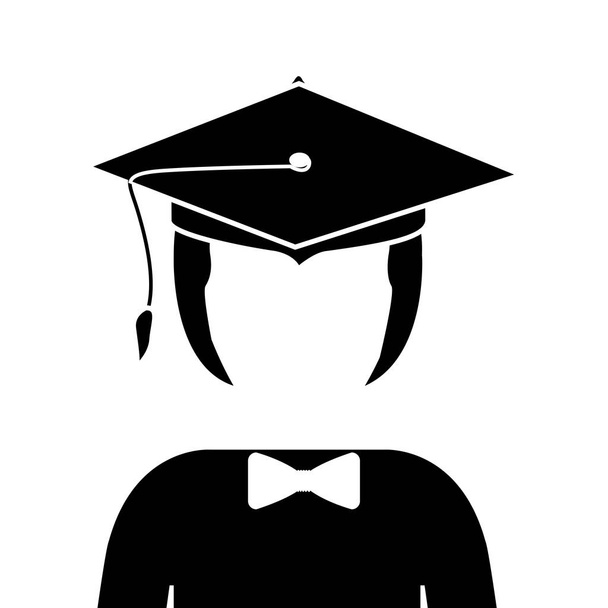 graduate man icon - Vector, Image
