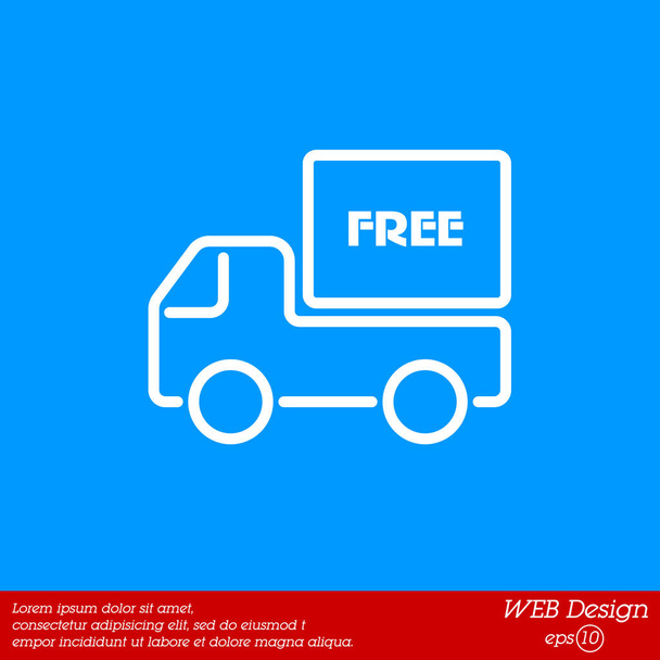 gratis levering pictogram - Vector, afbeelding