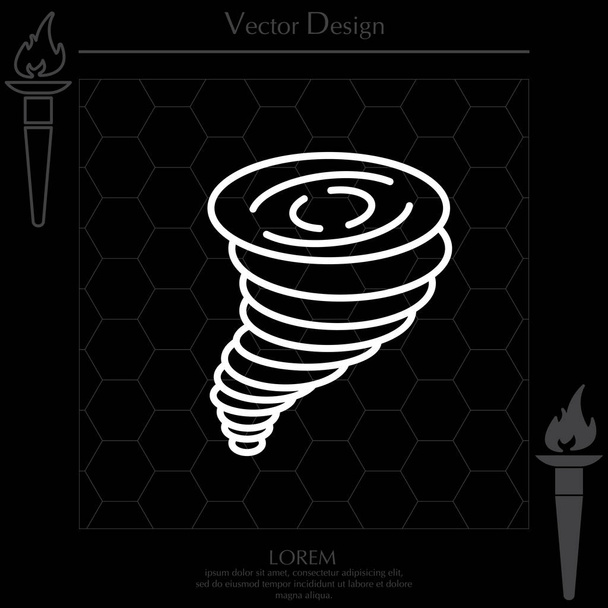 Tornado proste ikona - Wektor, obraz