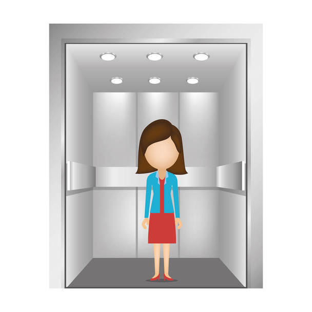 pessoas em design de elevador
 - Vetor, Imagem