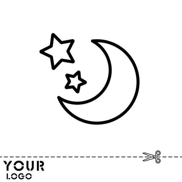 Піктограма місяця і зірок
 - Вектор, зображення