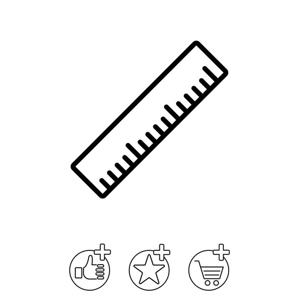 simple ruler icon - Vector, Image