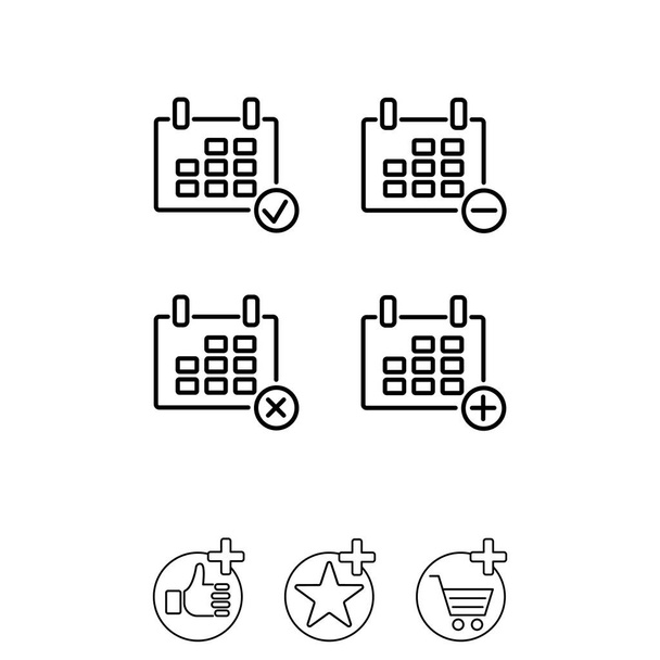 Kalenderzeilen-Symbol - Vektor, Bild