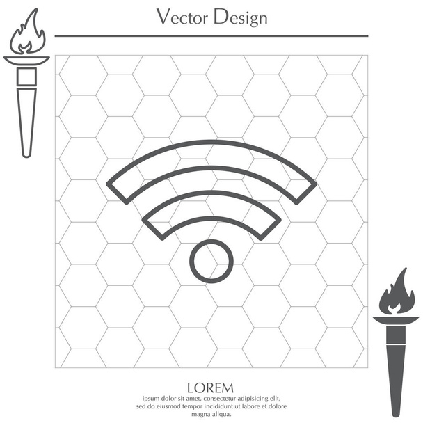 Icono de línea Wi-Fi
 - Vector, Imagen