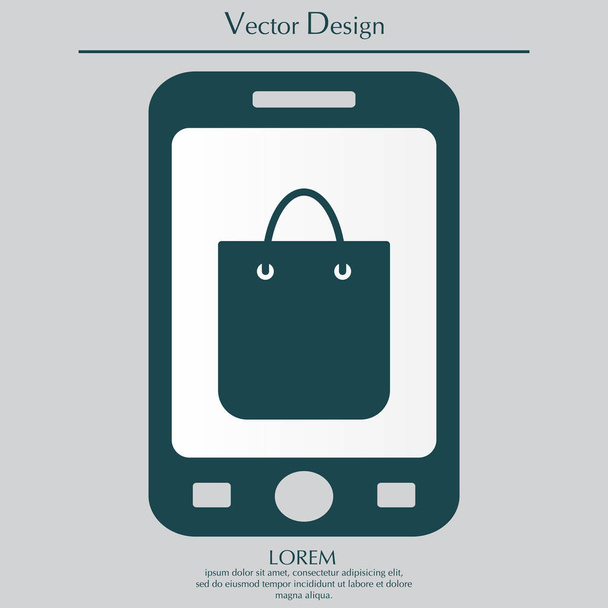 icoon van de boodschappentas - Vector, afbeelding