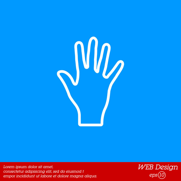 pictogram van een hand web - Vector, afbeelding