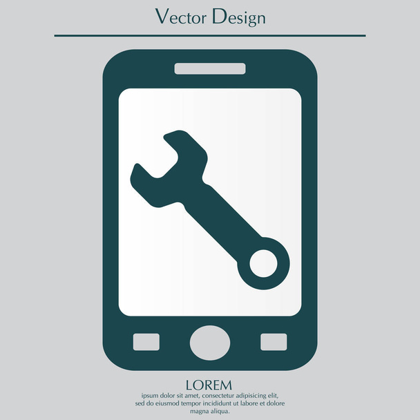 wrench web icon - Vector, Image