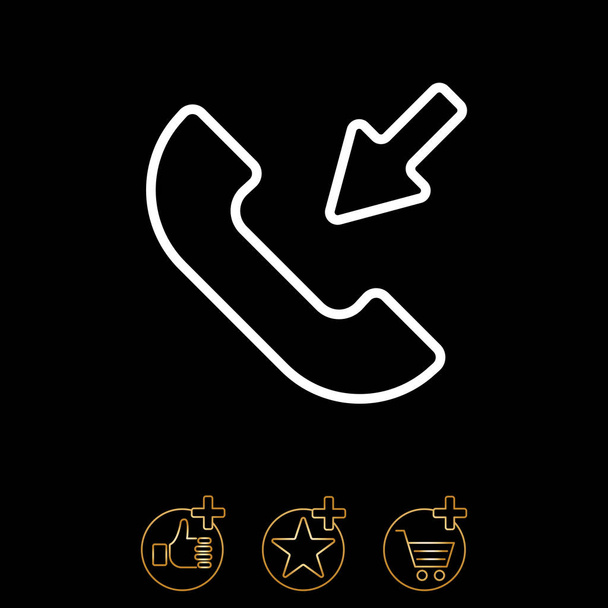  Bejövő hívás ikon - Vektor, kép